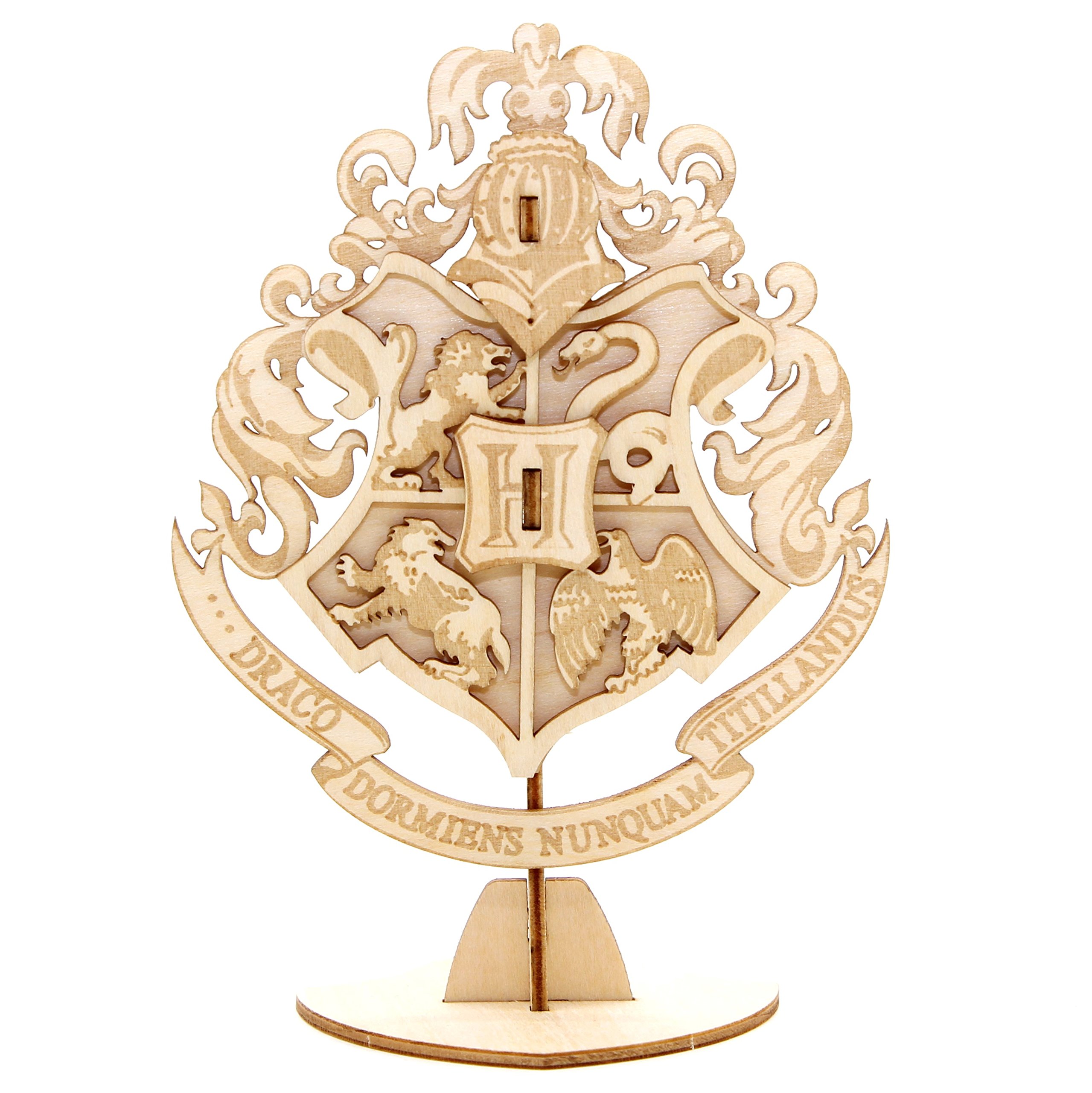 Amazon.com: Harry Potter Hogwarts Crest 3D Wood Puzzle & Model